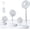 White-10400mAh, variant on Portable oscillating travel fan, battery-powered, rechargeable USB floor/table fan, with remote control, 4-speed settings, suitable for home, bedroom, office, camping
