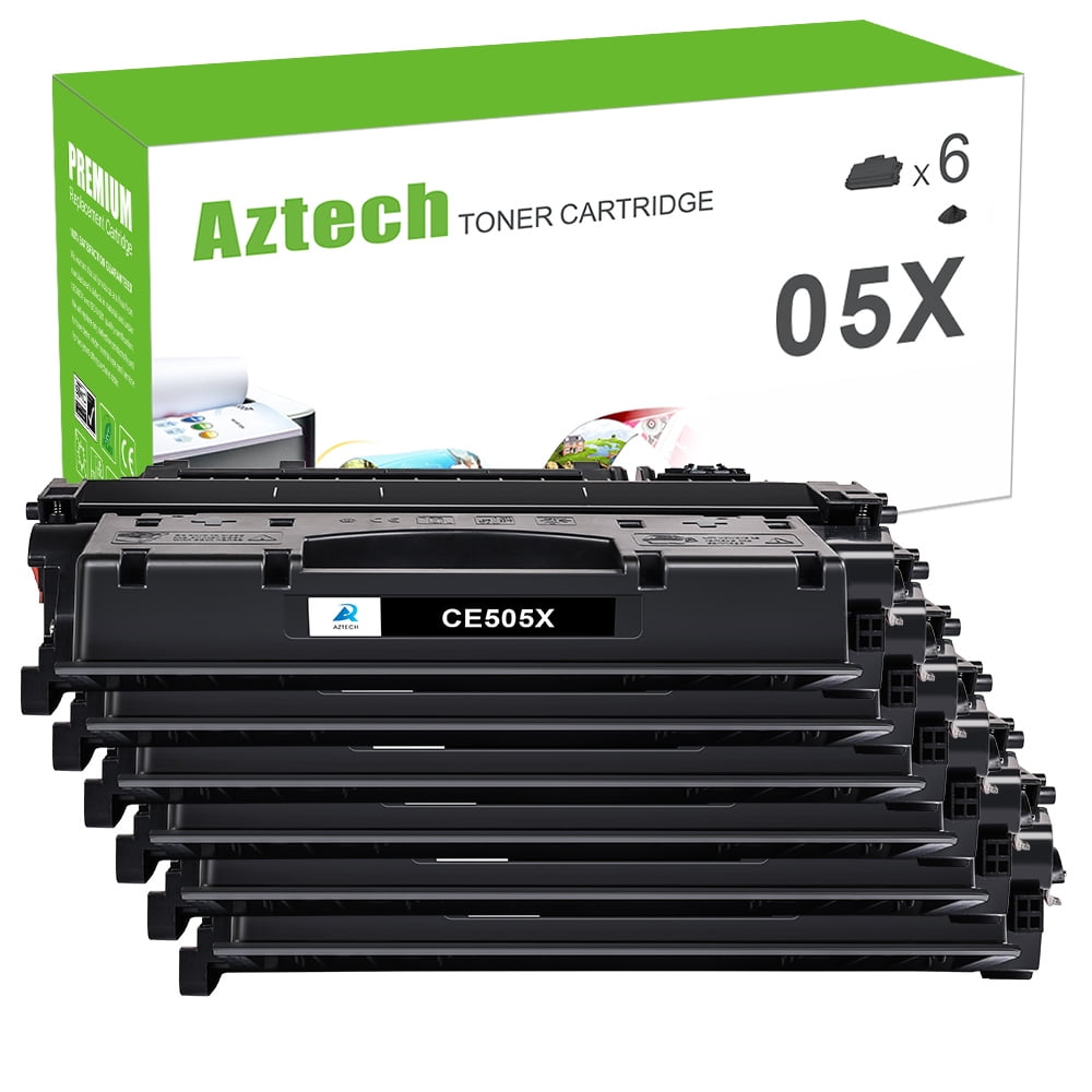 AAZTECH 6Pack Compatible Toner Cartridge for HP CE505X 05X for HP