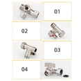 thumbnail image 4 of WINDLAND Universal Brass Angle Stop Valves Efficient Brass T Adapter Valves Water Splitter Connect for Handheld Bidet Glass Rinser, 4 of 11
