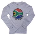 thumbnail image 1 of South Africa Baseball Classic - World Vintage with Flag Men's Long Sleeve Grey T-Shirt, 1 of 2