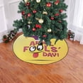 thumbnail image 2 of FMSHPON Colorful April Fool's Day Xmas Christmas Tree Skirt Stand Mat for Holiday Party Decoration Indoor Outdoor 48 inches, 2 of 3