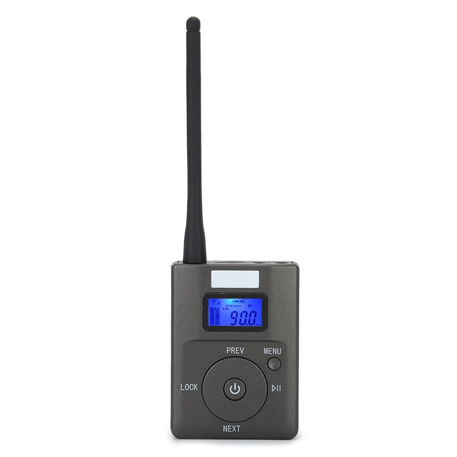 Ccdes Transmisor FM Portátil,Mini Estación de Radio Estéreo,Transmisor de Radiodifusión FM Recargable,para Drive-in Church School Hogar al Aire Libre