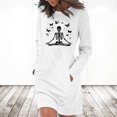 thumbnail image 2 of Vestido estampado de Halloween con cuello redondo, manga larga, cómodo, informal, a la moda para mujer Pompotops hdfakjf3418, 2 of 8