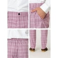 thumbnail image 6 of INSPIRE CHIC Men's Dress Plaid Printed Business Checked Pants 34 Pink, 6 of 7