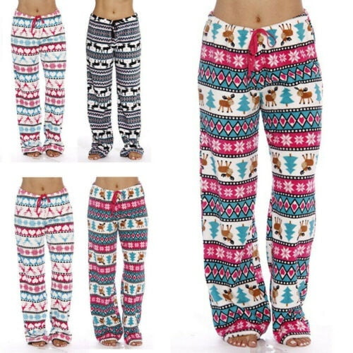 Women's Ladies Pyjamas Pants Wide Leg 