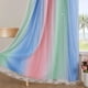 thumbnail image 4 of Cortina XiDi Rainbow con estampado de estrellas de doble capa, rosa, verde y azul, 4 of 8