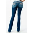 thumbnail image 3 of Grace in LA Women's Yoke Embroidered Pockets Stretch Bootcut Jeans (32, Blue Stonewash), 3 of 3
