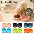 thumbnail image 3 of OADUKQ Cat Bowl, Double Bowl Cat Feeder with Cat Ear Design, Cats and Small Dogs in Apartments, Pink, 11.22 X 5.71 X 1.18 in, 3 of 7