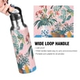 thumbnail image 4 of Yayeee 33oz Insulated Water Bottle Double Wall Stainless Steel with Flip Straw Lid, Vibrant Flowers, 4 of 7