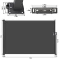 thumbnail image 3 of LIFERUN 118"x 71" Retractable Side Awning, Patio Side Screen, UV-resistant & Waterproof Patio Privacy Screen, for Garden, Balcony and Courtyard (Gray), 3 of 10
