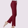 thumbnail image 4 of lmcalzta Yoga Pants for Women High Waisted Drawstring Slacks Stretch Summer Lounge Trousers with Pockets, 4 of 8
