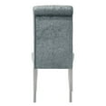 thumbnail image 2 of Benjara Liam 27 Inch Side Chair Set of 2, Wood, Tufted Gray Fabric Upholstery, 2 of 5