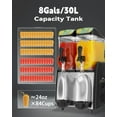 thumbnail image 2 of GSEICE Slushy Machine for Frozen Drink, 8-Gallon Commercial Slushy Machine with 2 Tanks – Stainless Steel Frozen Drink Maker for Slushies, Cider & Cocktails | Ideal for Mobile Bars, Restaurants, 2 of 7