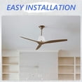 thumbnail image 3 of OULII White Plastic Ceiling Fan Bottom Canopy Kit Decorative Cover for Home Use, 3 of 8