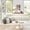 Beige, variant on YWEN Modern Modular Sectional Sofa with Movable Adjustable Ottoman, Semi-Curved Combined Sofa, Vertical Stitched Chenille Couch, Rounded Edge Wear-Resistant Floor Sofa for Indoor Use