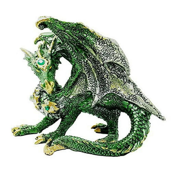 Land Of Myth And Legends Green Armored Dragon Figurine Collectible Golden Axe