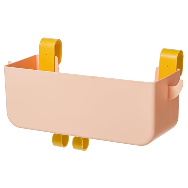 bylaoya Plastic Bedside Hanging Storage Basket with Hooks Divided