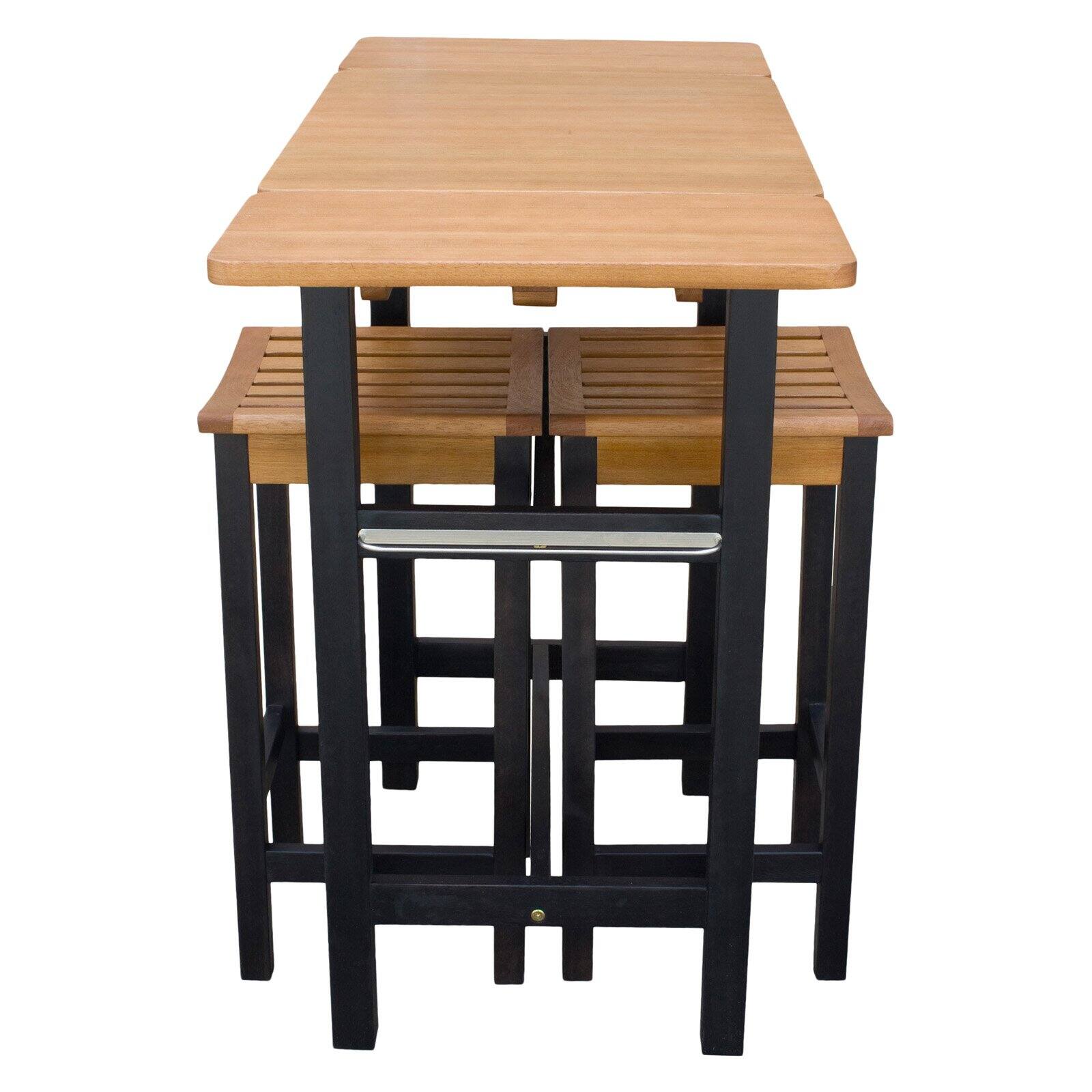 Merry Products 3-Piece Kitchen Island and Stool Set - image 2 of 4