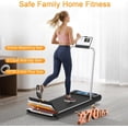 thumbnail image 3 of Hind 2.5HP Treadmills, Compact Under Desk Walking Treadmill Pad with Handle Bar Removable, 0%-8% Incline, Remote Control and LED Display, Blue, 3 of 9