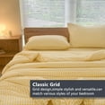 thumbnail image 5 of Yellow Gingham King Comforter Set, Yellow Plaid Bedding Set, Checked Bed Comforter 3 Pieces(Yellow Gingham, King), 5 of 7