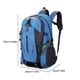 thumbnail image 5 of Toystoory Mochilas Camping impermeable 36-55L gran capacidad deportes al aire libre mochilas escalada ocio escuela bandolera paquete Ropa Deportiva, Zapatos Azul, 5 of 6