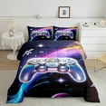 thumbnail image 2 of Castle Fairy Silver Cyberpunk Gamepads Twin Comforter Sets,Video Game Bedding Set, 2 of 8