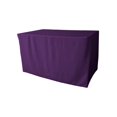 thumbnail image 1 of LA Linen TCpop-fit-48x30x30-PurpleP23 1.8 lbs Polyester Poplin Fitted Tablecloth, Purple, 1 of 1