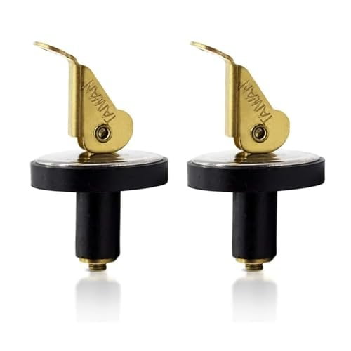 MARINE CITY Brass Snap Lock Baitwell Plugs Strong and Sturdy Fine Finish Drain Plug with Innovative Design 3/8 Inch for Boats, Yachts, Kayaks, Marines Pack of 2