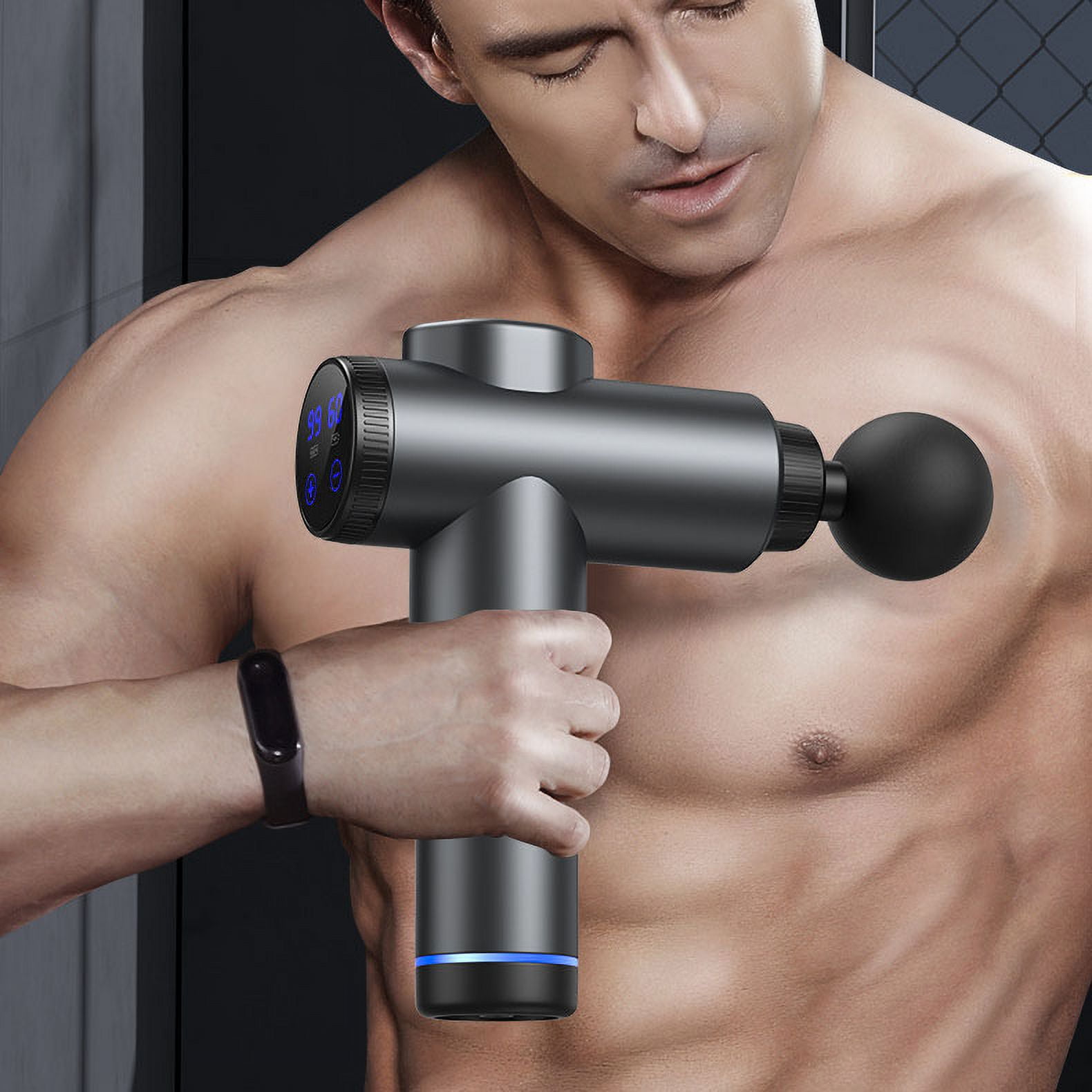 Muscle Massage Gun, Handheld Deep Tissue Gun, Portable Electric Quiet Percussion Muscle , 99 Speed Adjustable Professional Body Fascia Gun for Relieve Muscle Pain and Stiffness