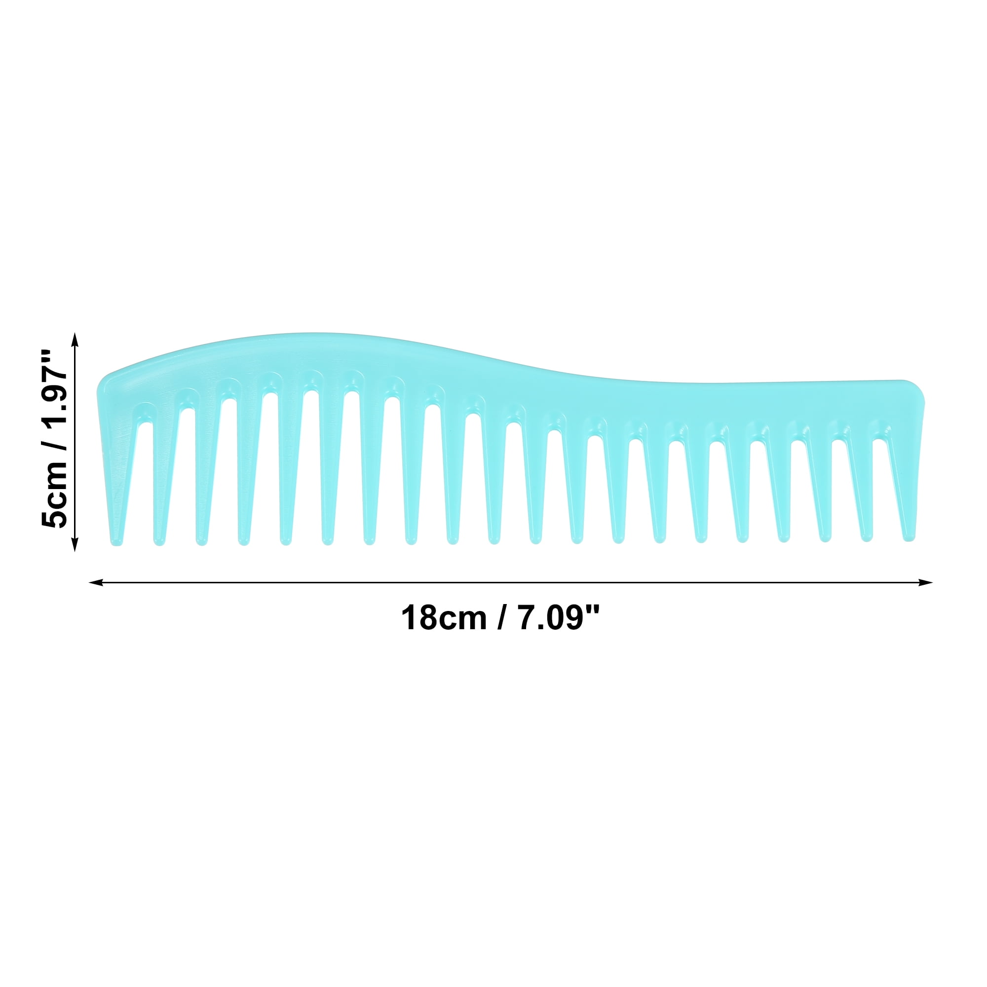Unique Bargains Wide Tooth Hair Comb All Purpose Detangling Plastic Blue