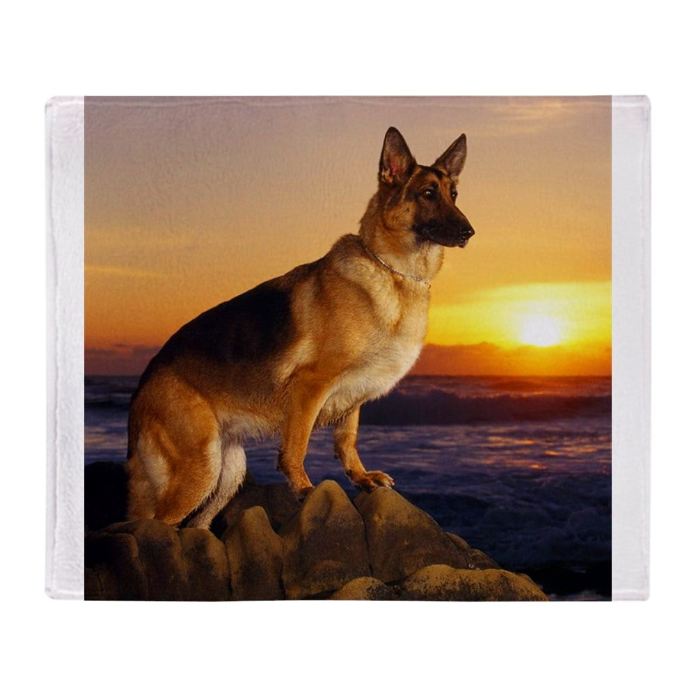 CafePress Beautiful German Shepherd Throw Blanket Soft Fleece Throw Blanket, 50"x60" Stadium
