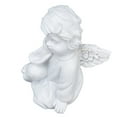 thumbnail image 3 of Figura de Ángel, Pequeña Estatua de Ángel Durmiente, Estatua de Querubín, Material de Resina Sintética, Hermoso Estilo, Figuras de Bebé Blancas para decoración de, 3 of 7