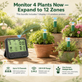 Wireless Soil Meter For Plants 4 Sensors Included Supports 12 Zone ...