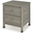 thumbnail image 3 of Home Square 3-Piece Set with Queen Bed & 2 Nightstands in Driftwood Gray, 3 of 7
