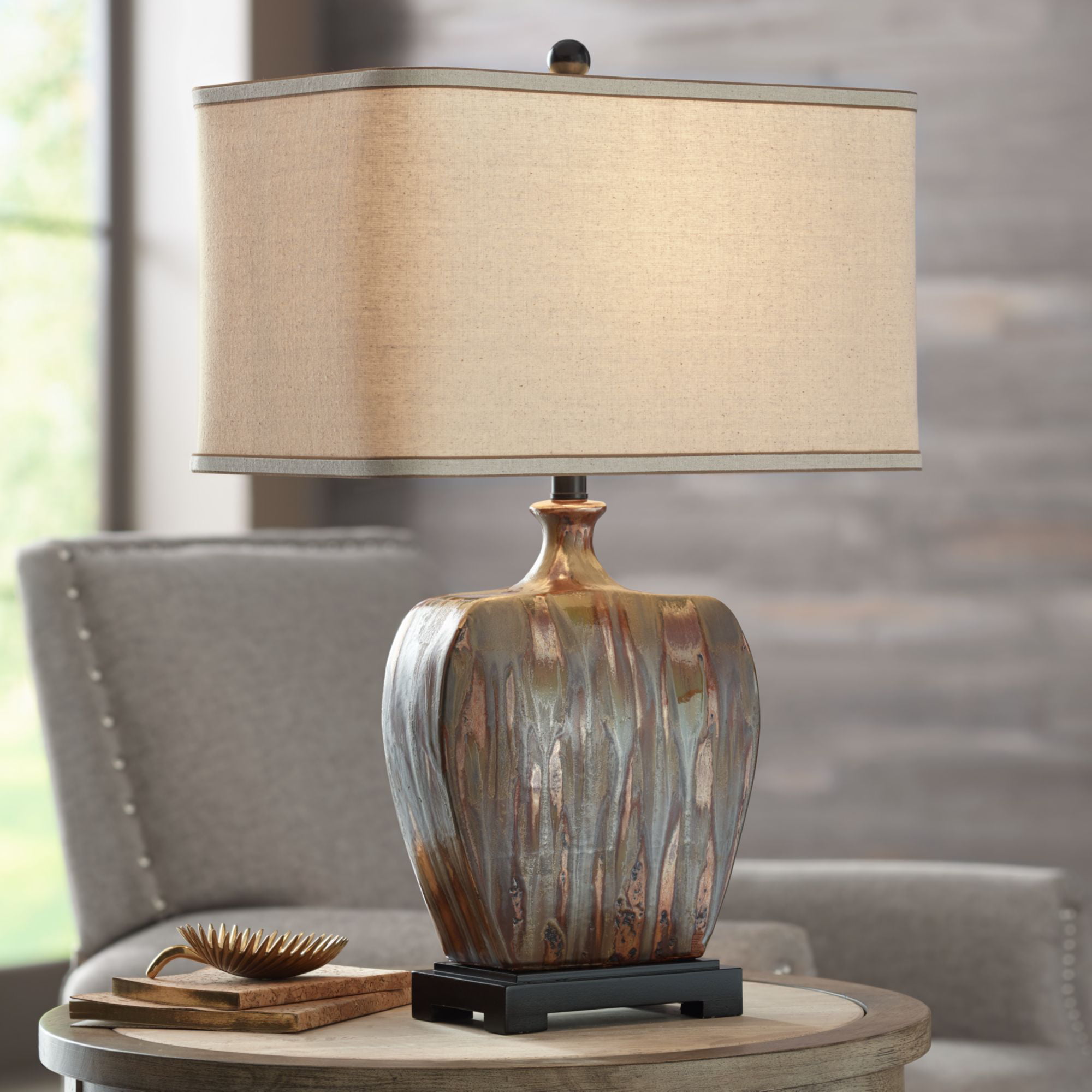 modern table lamp rectangular shade