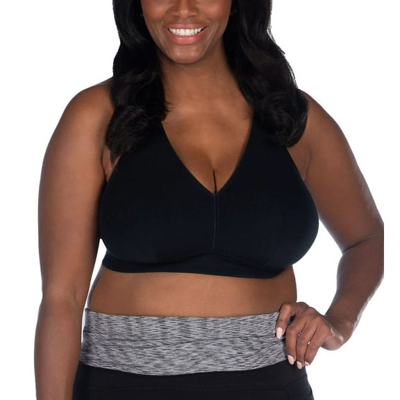 Leading Lady BLACK Greta Wirefree Crossback Bra, US 5X, NWOT