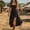 Black, variant on Dolkfu Retro Women'S Clothing Square Neckline Black Sleeveless Mid-Length Slip Dress Regular Flowy Modern Solid Ornamental Button Dresses Black,L