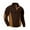 c01Brown, variant on Men's Spring Autumn Corduroy Pullover Casual Tops with Lapel Collar Classic Button-Up Sweater with Elbow Patches Blue XXXL