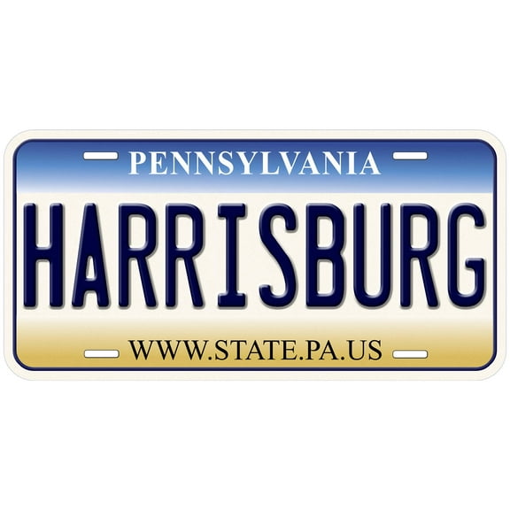 Harrisburg Capital Of Pennsylvania Flat Novelty Car License Plate