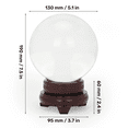 thumbnail image 2 of Qunbio 130mm Crystal Ball, 5.1" Decorative Glass Ball with Stand Magic Ball for Fortune Telling, Photography & Holiday Gift, 2 of 12