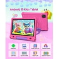 thumbnail image 5 of FITIFUN 10.1 inch Kids Tablet Android 15, 3GB RAM 64GB ROM 1TB Expand, Quad-Core, 5G/2.4G WiFi, 6000mAh, HD Display, Parental Control, Pink, 5 of 11
