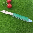 thumbnail image 3 of Cuchillo de podar con mango de plástico verde para injertos de jardín y horticultura., 3 of 8