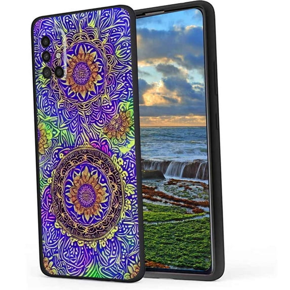 Floral-Mandala-69 Phone Case, Degined for Samsung Galaxy A71 4G Case Men Women, Flexible Silicone Shockproof Case for Samsung Galaxy A71 4G