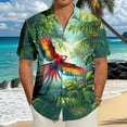 thumbnail image 7 of Ankishi Mens Hawaiian Shirt Parrot Print Short Sleeve Button Down Shirts Summer Casual Tops for Dating Travel, 7 of 7