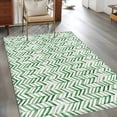 thumbnail image 4 of Area Rug for Living Room, Green Line Non-Slip Indoor Large Carpet for Bedroom/Dining Room, Vintage Abstract Geometric Stripes Watercolor Washable Low-Profile Floor Mat Runner Rugs - 2.7 x 5 Ft, 4 of 7