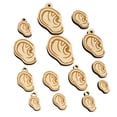 thumbnail image 1 of The Human Ear Wood Mini Charms Shapes DIY Craft Jewelry - With Hole - 18mm (17pcs), 1 of 7