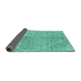 thumbnail image 2 of Ahgly Company Indoor Rectangle Abstract Turquoise Blue Modern Area Rugs, 2' x 3', 2 of 4