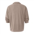 thumbnail image 4 of Camisas de Punto para Hombre, Camisas Casuales de Larga, Camisas Clásicas con Botones, Camisas de Golf Caqui S, 4 of 5