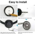 thumbnail image 5 of VIVEFOX Stainless Steel Towel Ring for Bathroom, Hand Towel Holder, Modern Circle Towel Hanger, Round Towel Rack Wall Mounted, Black, 5 of 7