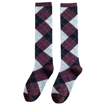 

Lattice Knee-length Socks Winter Autumn Supply For Great Gifts A